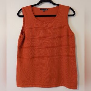 Orange Sleeveless Tank Tops